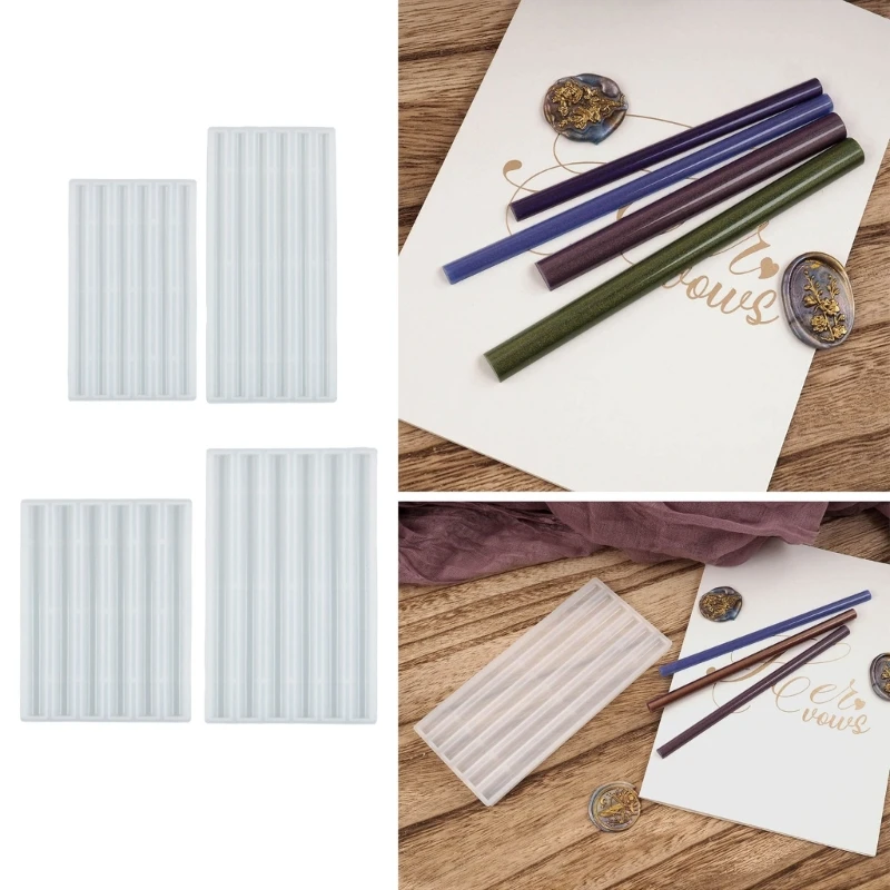 Полукруглая длинная огненная краска восковая палочка силиконовая форма ручная