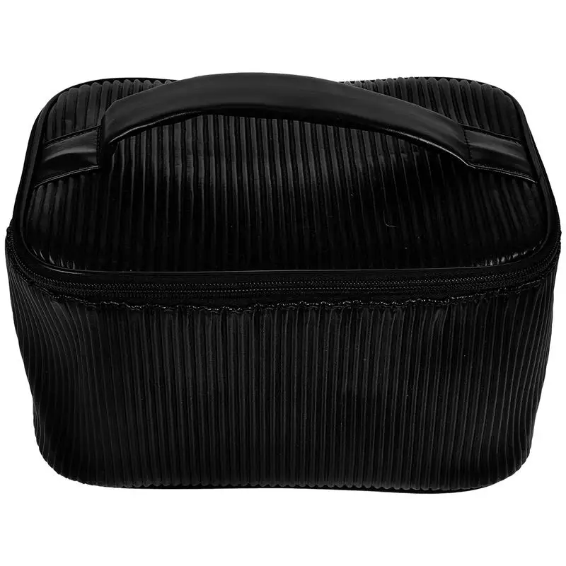 

Makeup Bag Portable Cosmetic Bag Travel Toiletry Bag Leather Make Up Organizer Bag