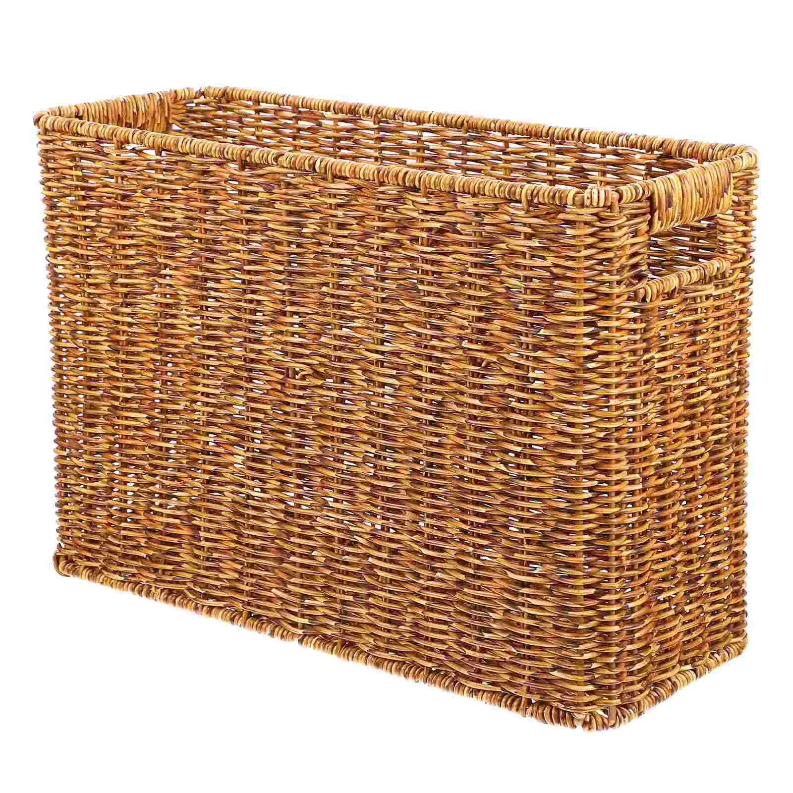 

Storage Basket Creative Woven Small Plastic Bins Display Multi-function Organizing Office Shelf Organizer