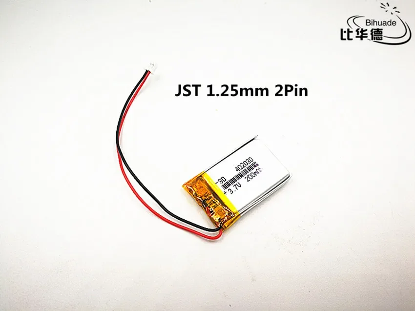 1 шт. полимерная литиевая аккумуляторная батарея Lipo 3 7 В 200 мАч 402030 JST 25 мм