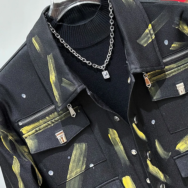 Осенняя Новая модная свободная универсальная дизайнерская короткая куртка PFHQ