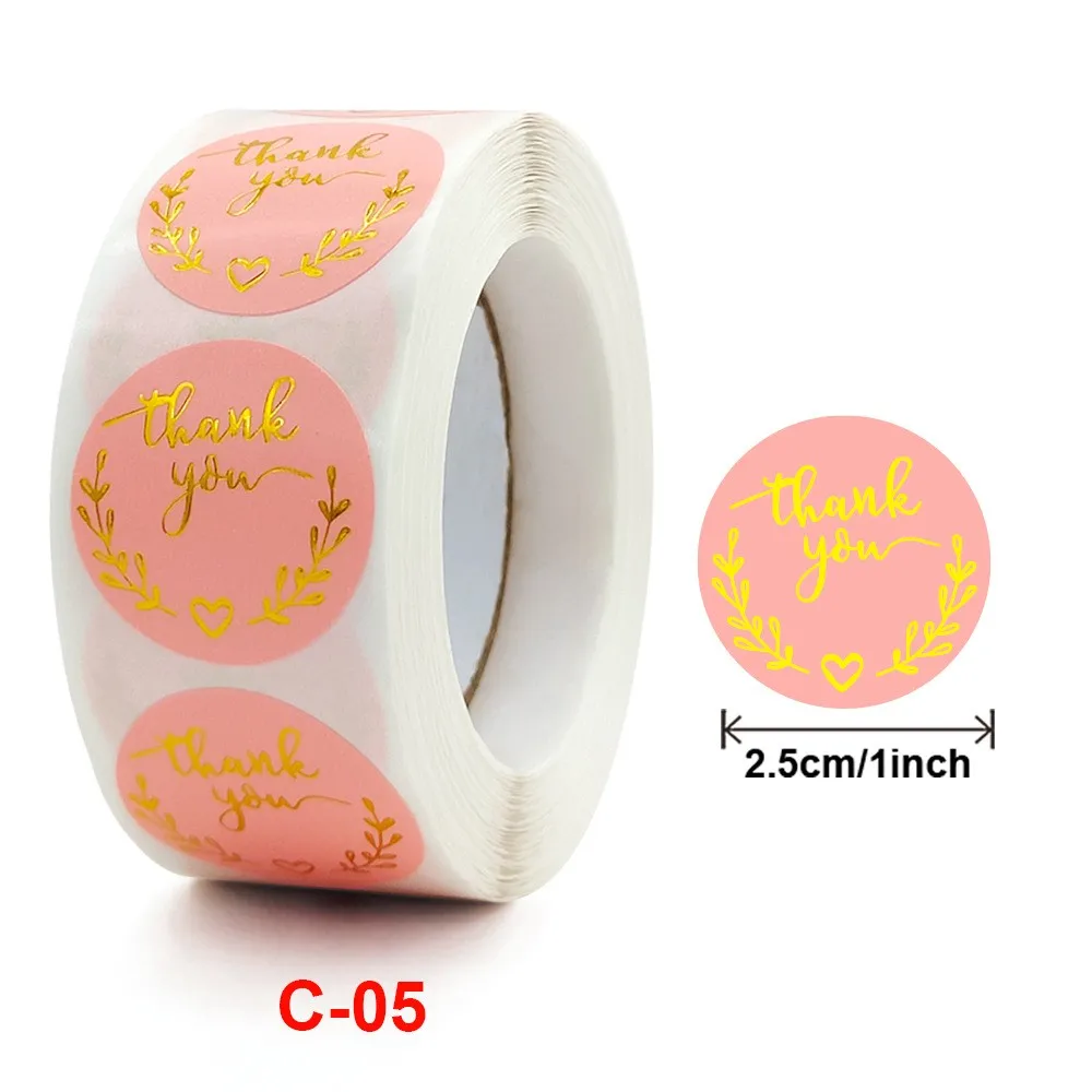 

Золотые круглые наклейки "Спасибо", 1 дюйм, 50-500 шт