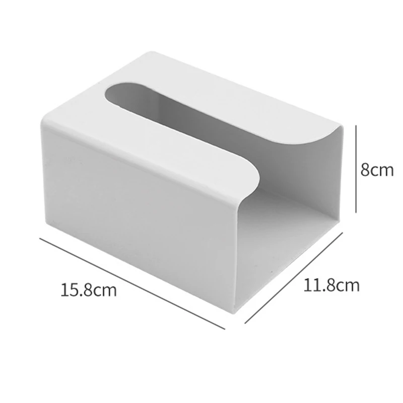 

Настенная коробка для салфеток, держатели для салфеток, самоклеящийся чехол для бумажных полотенец, съемная бумажная коробка без дырокола, компактная, водонепроницаемая