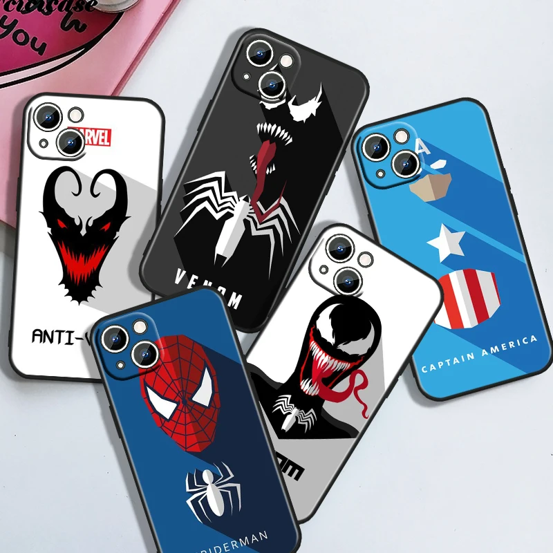 Чехол для телефона с логотипом Marvel Hero iPhone 15 14 13 12 11 XS XR X 8 7 6 6S 5 5S Pro Max Plus