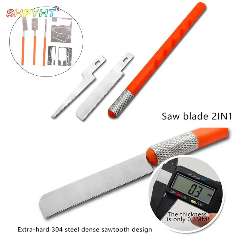 1Set Military 304 Steel  Model Modification Hobby Profiled Mini Hand Saws Model cutting handsaw Model parts modification