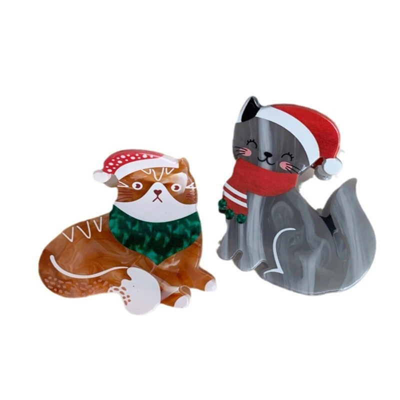 

Harajuku Plastic Cat Shape Hair Claw for Girl Hair Claw Delicate Plastic Cartoon Hair Barrettes for Teens Ponytail Decor