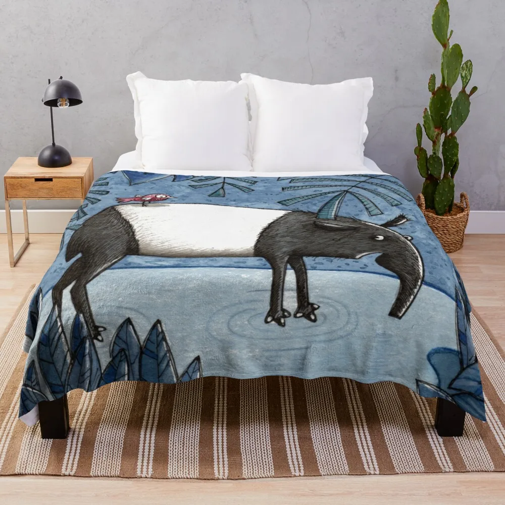 

Welcome To The Jungle - Tapir - Schabrackentapir Throw Blanket