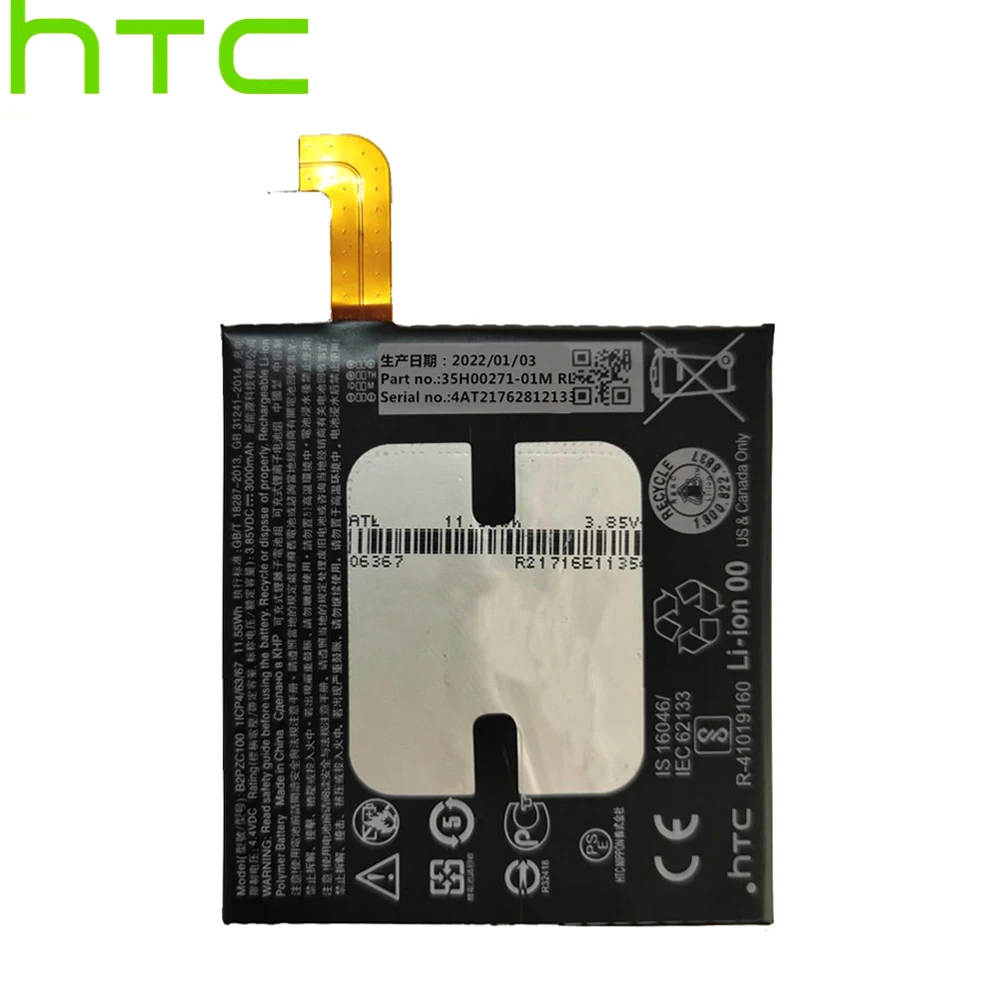 2022 100 original htc 3000mah b2pzc100 battery for htc u 3u u11 replacement li ion phone battery gift tools stickers free global shipping