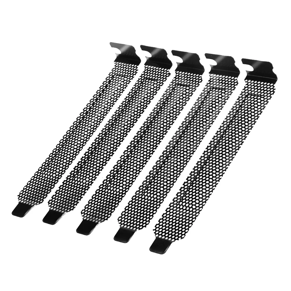 

5Pcs/lot Black Hard Steel Dust Filter Blanking Plate PCI Slot Cover With Screws