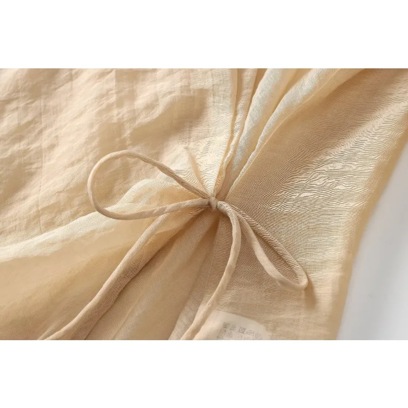 TRAF ZR Прозрачные блузки для женщин Свободные рубашки с v-образным вырезом Harajuku