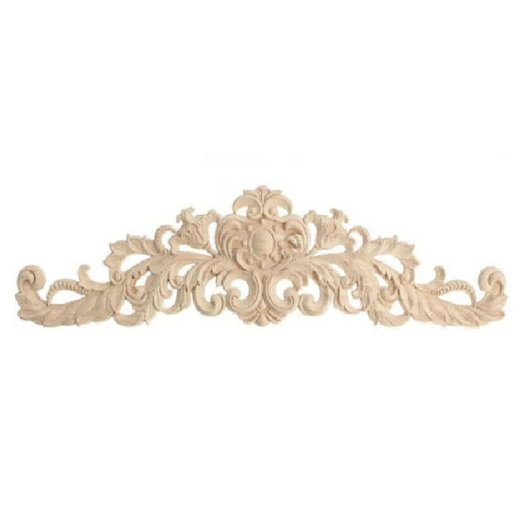 

Applique Wooden Decor Decal Onlay Furniture Home Decor Mouldings Unpainted Wooden Carved High Quality Practical