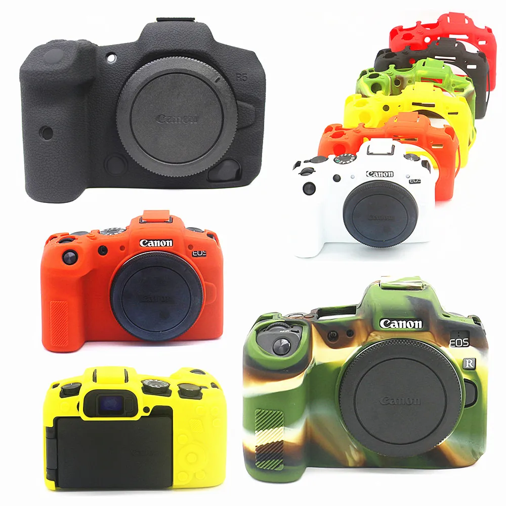 

NEWCE Silicone Armor Skin Case Camera Body Cover Protector for Canon EOS R6 R5 RP R Digital Cameras
