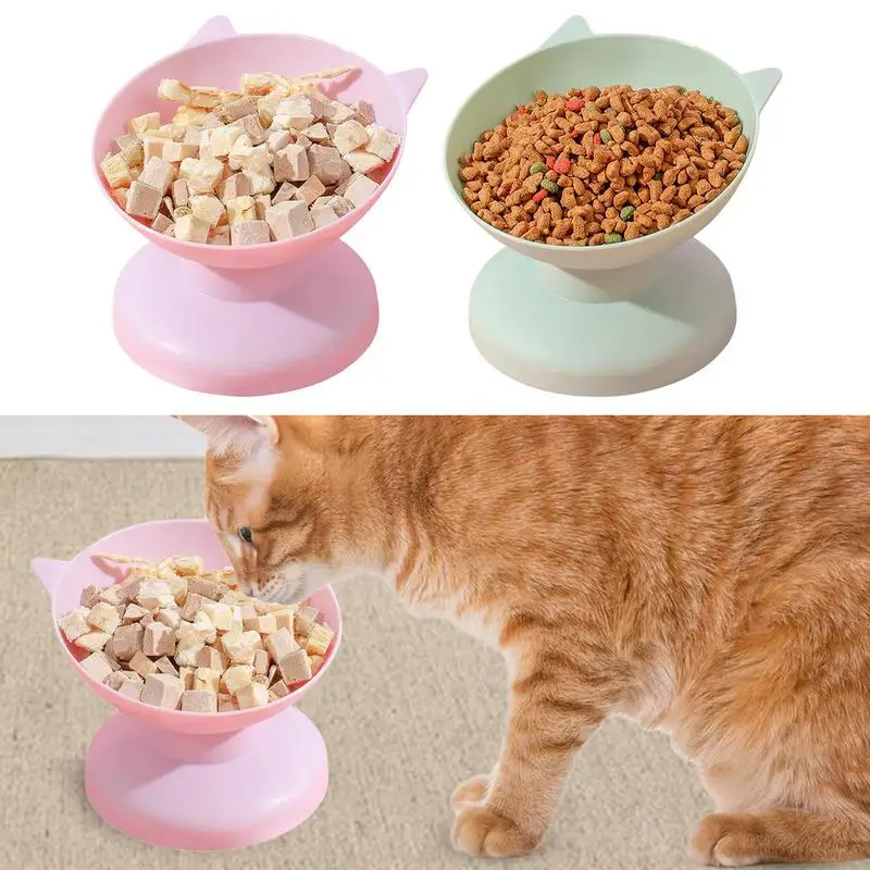 

Food Water Small Non Feeder Pet Container Puppies Dogs Anti Stand Slip Kittens Raised For Neck Food Cat Vomit Feeding Guard Bowl