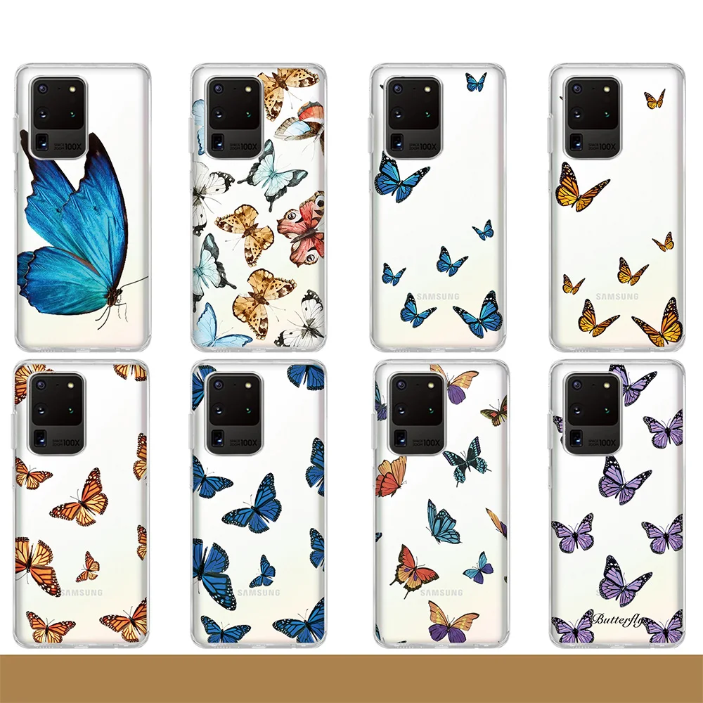 

Butterfly Case for Samsung Galaxy Note 20 Ultra 10 Lite 9 8 Soft TPU Cover for Samsung S22 S21 S20 FE S10 S9 S8 Plus S10e Shell