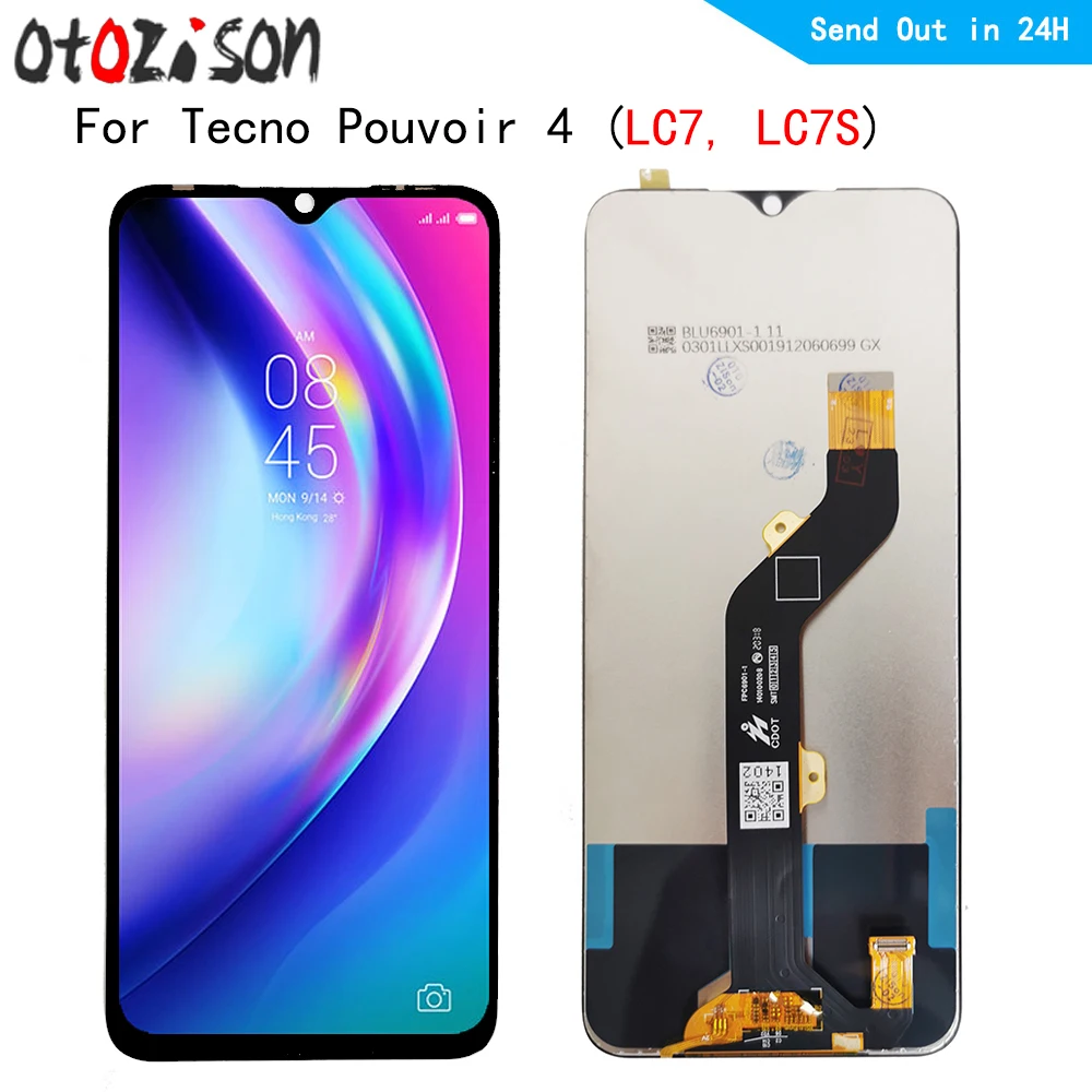 ЖК-экран LC7 7,0 дюйма IPS для Tecno Power 4 LC7, LC7S ЖК-дисплей, сенсорная панель, экран с дигитайзером и рамкой в сборе для Pouvoir4