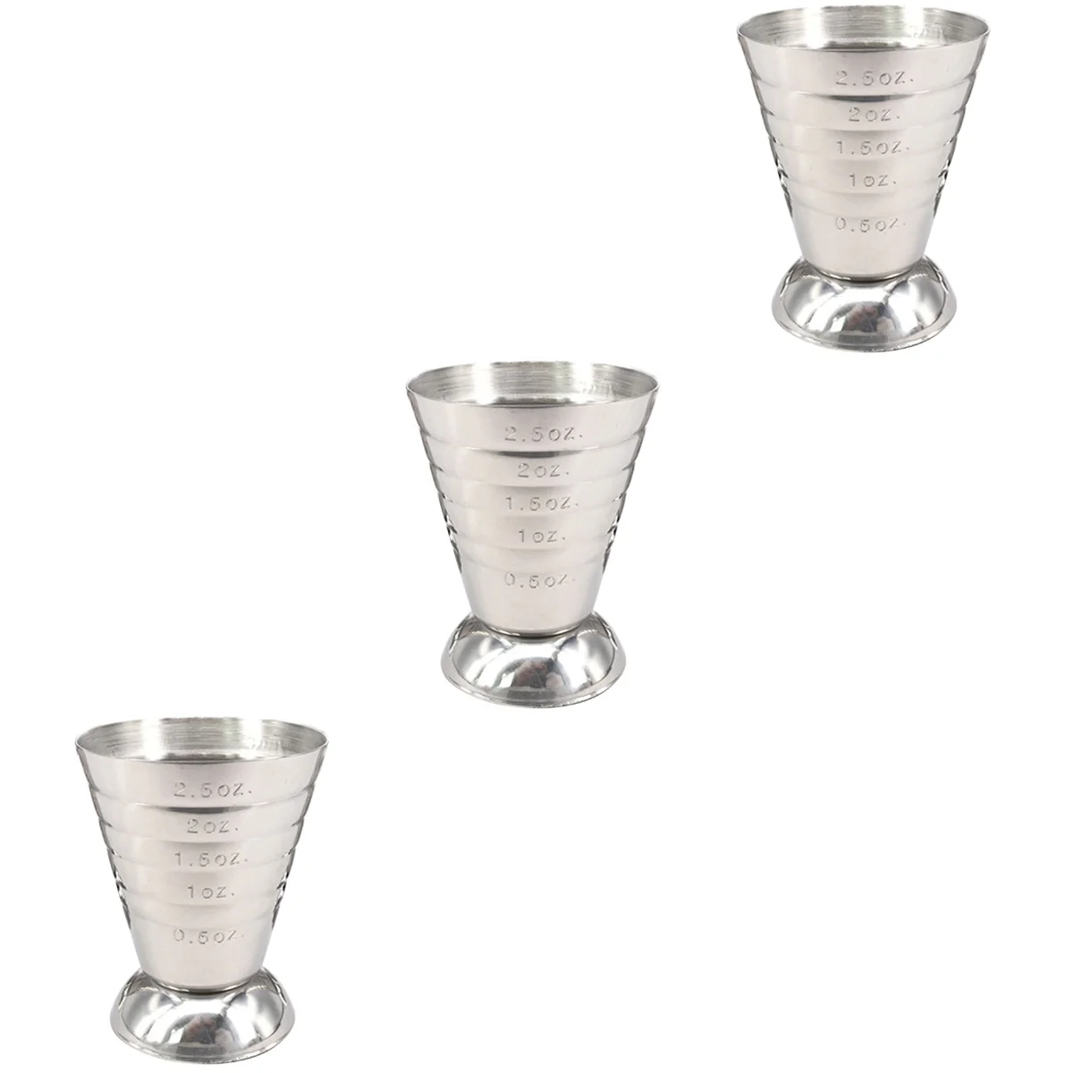 

3pcs Multi-purpose Stainless Steel Jigger Cup Ounce Measuring Cup