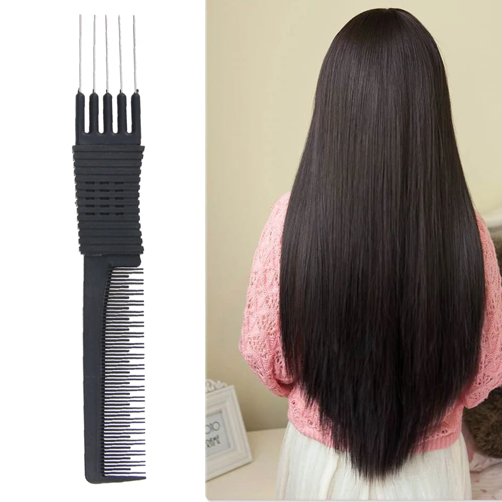 

1pc Professional Comb ABS High Temperature Resistance Anti-static Five-needle Hairdressing Comb Hair Comb for Barber Shop Salon