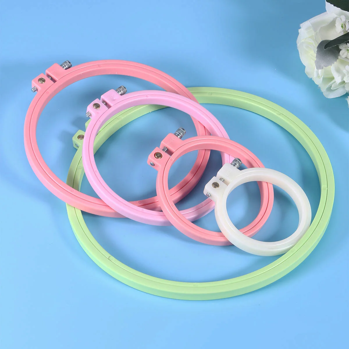 5 шт. пяльцы для вышивания пластиковые вышивки крестом круги круглые кольца