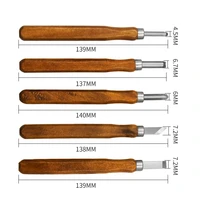 5pcsset woodworking carving knife kit 140mm carving chisel professional carving tool cutter head adopts sk2 handle tools
