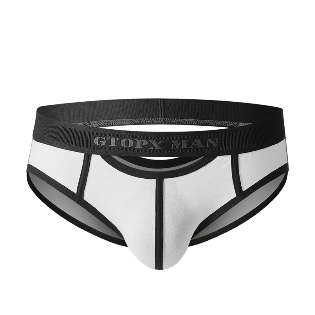 Convex Pouch Underpants Mens Sexy Hollow Comfortable Underwear Cockstrap Cotton Briefs Men Soft Breathable Low Waist Swimsuit