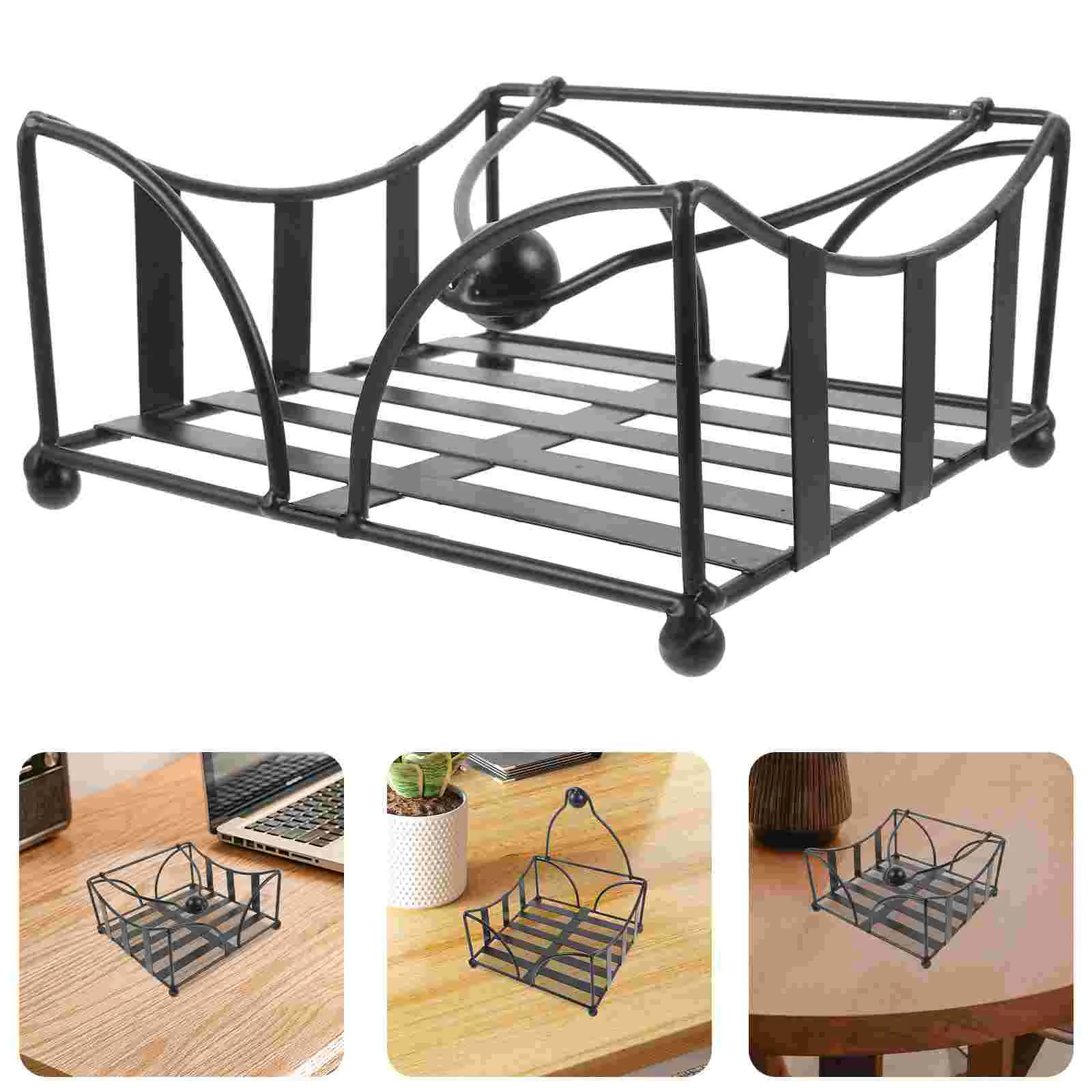 

Iron Paper Towel Holder Kitchen Assoccories Bathroom Napkin Tissue Dispenser Tray Decoration Living Decorative Table