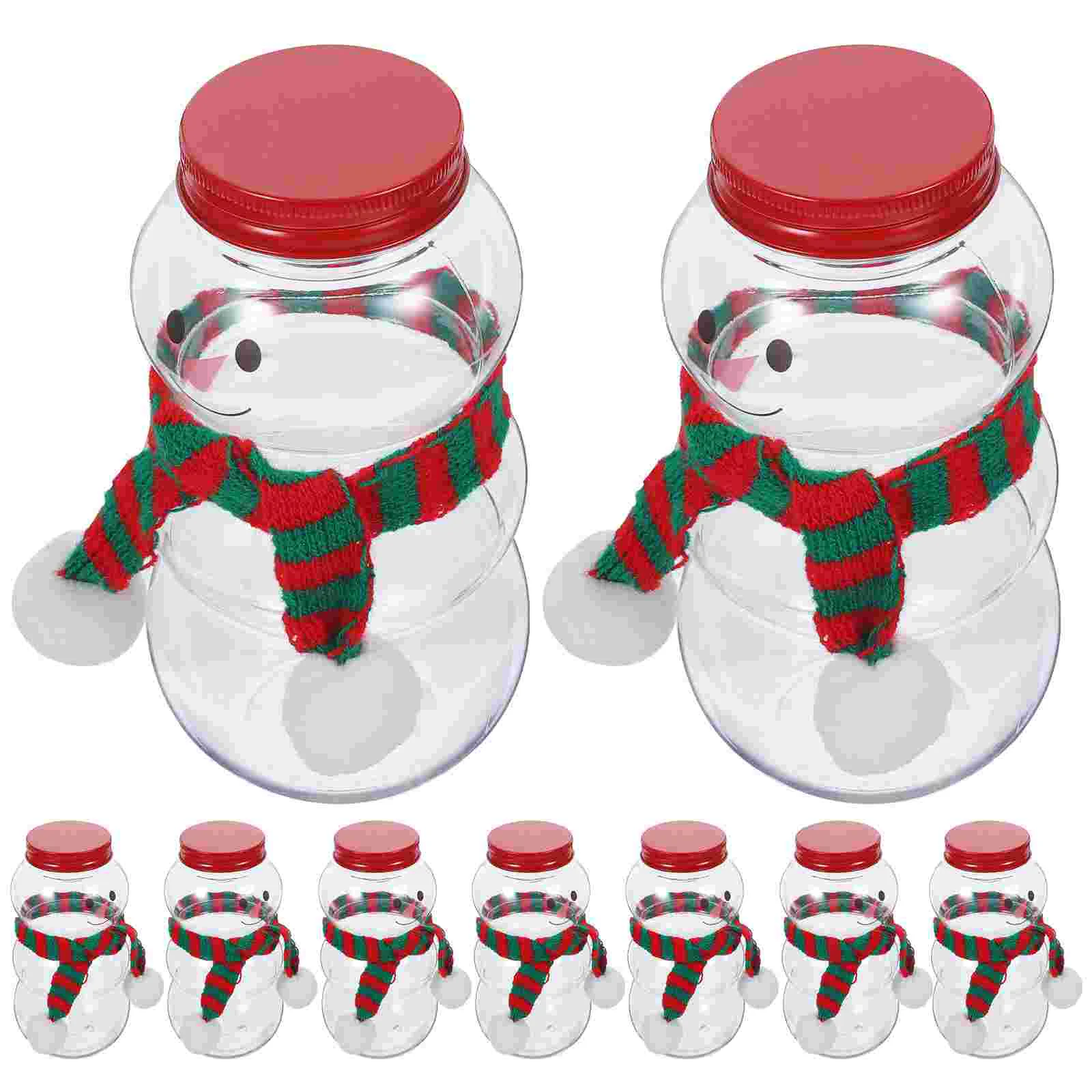 

10 Sets Drink Cup Drinking Candy Jars Milk Wrapping Bottles Empty Lids Plastic Water Caps Party Beverage Gift Juice