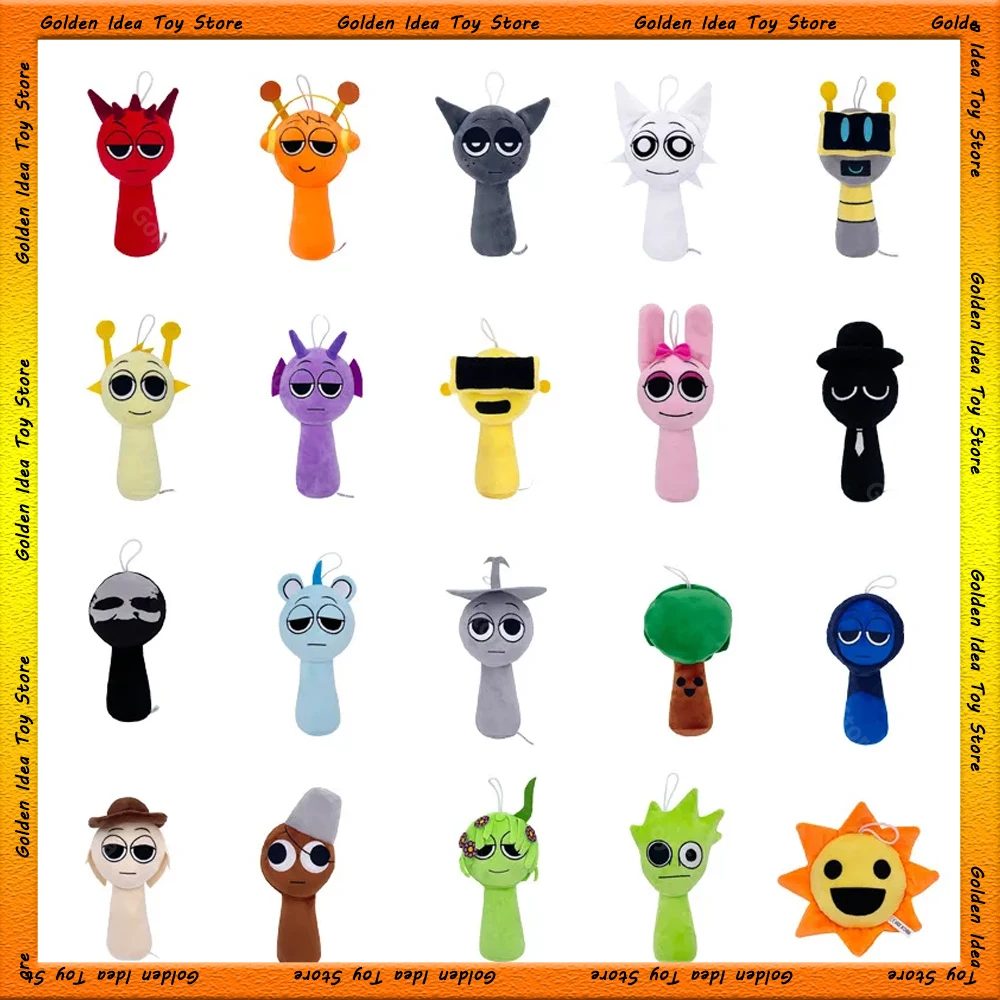 Sprunki Incredibox плюшевая игра мультфильм Oren Clukr Кевин Лайм мягкие модели животных