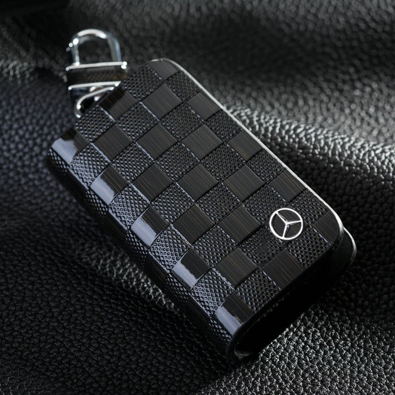 

Кожаный защитный чехол для автомобильного ключа с логотипом для Mercedes Benz W204 W205 W210 CLK CLA SLK GLA ML A200 S300 E320 G500, чехол для автомобильного ключа