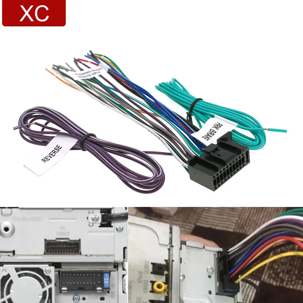 Radio Wire Harness Connector Adapter Cable For Kenwood Dnx D