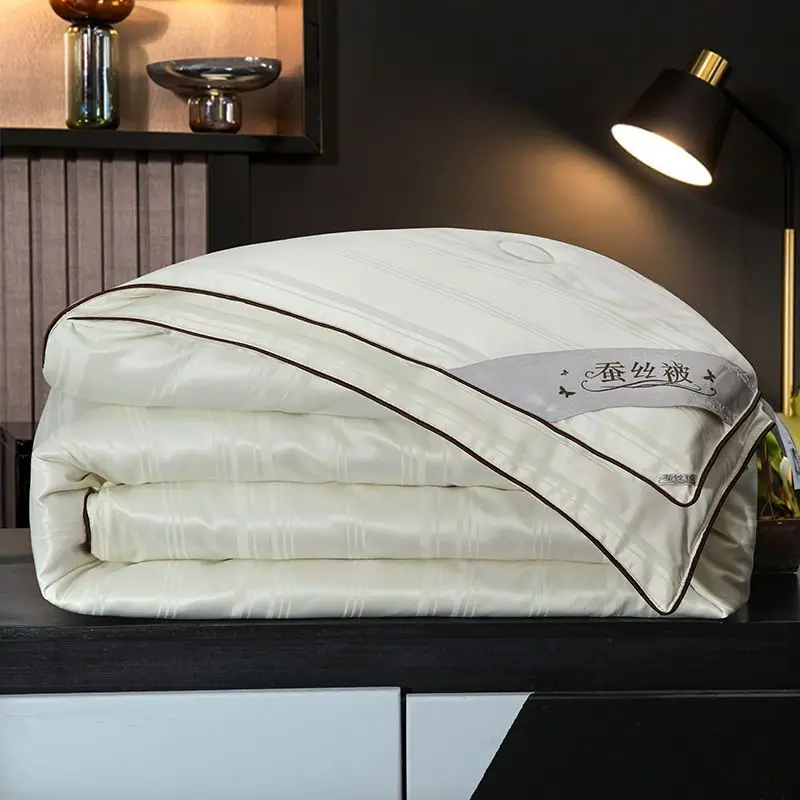 

Home And Hotel Light Luxury Silk Comforter Winter Duvet Hand-Made Twin Queen King Full Size Blanket Quilt Jacquard Bedding