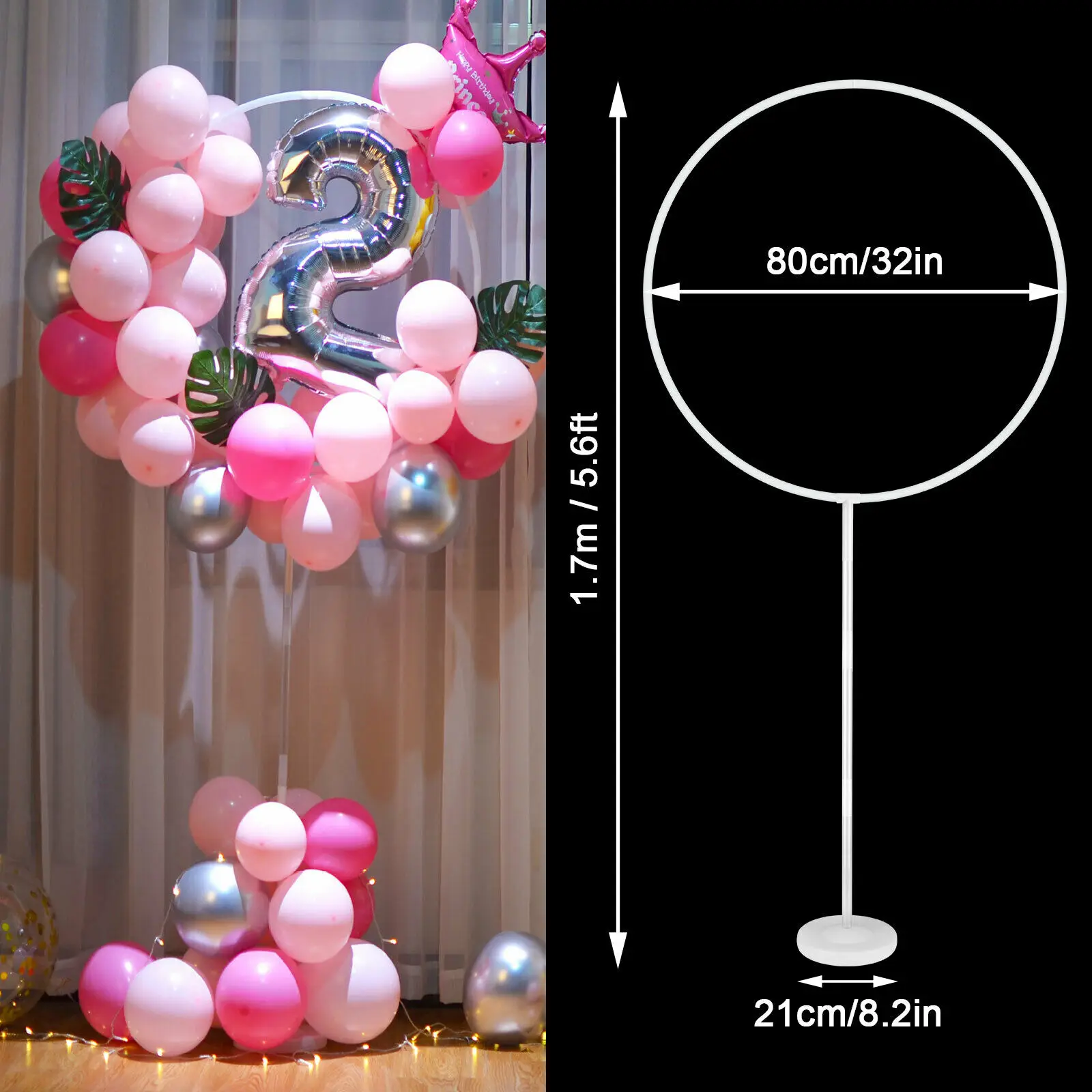 

1/2 Set Balloon Column Arch Base Stand Display Kit Wedding Christmas Party Decor
