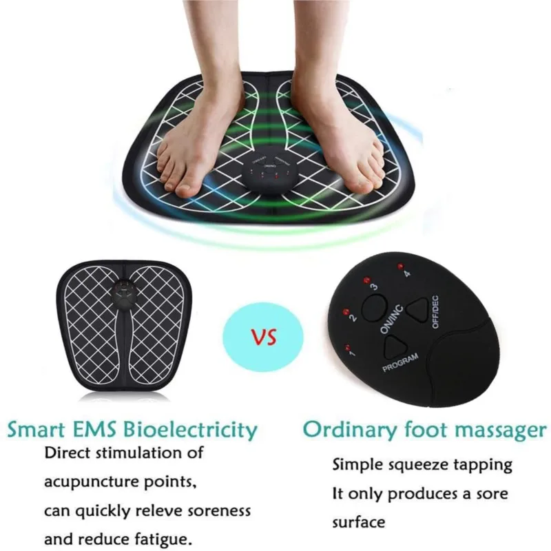 Массажный коврик для ног ems foot massager