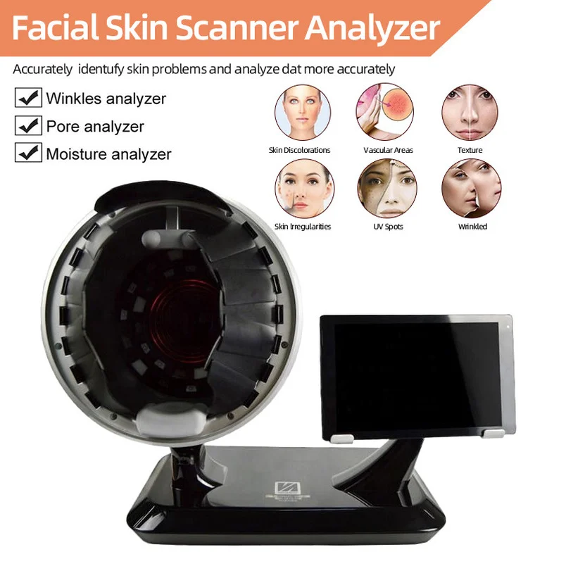 

Newest Technology Magic Skin Analysis Machine Skin Analyzer 3D Skin Test Skin Scanner For Sale Skin Pigment Scan