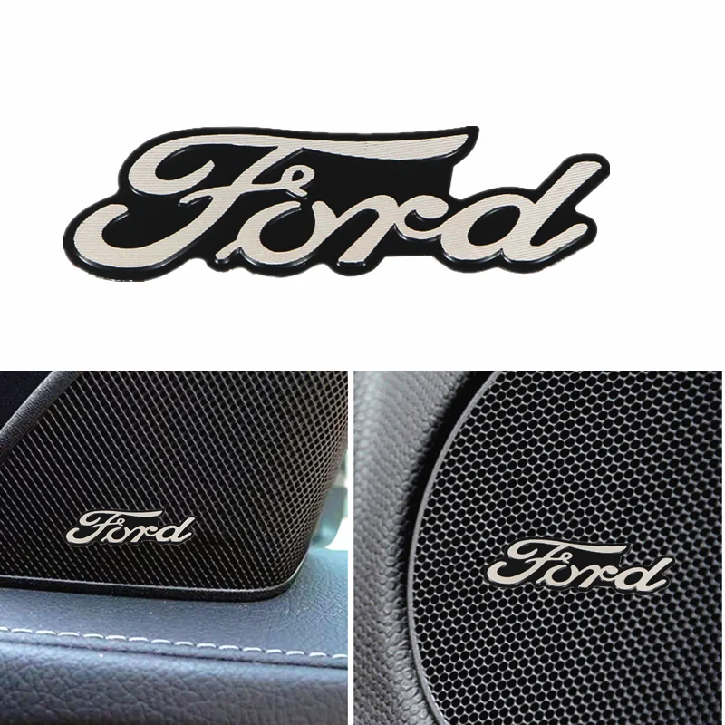

3D Car Styling Sticker Aluminum Emblem interior Speaker audio Badge for Ford Escape Kuga Mondeo Ecosport Fiesta Focus2 3 Fusion