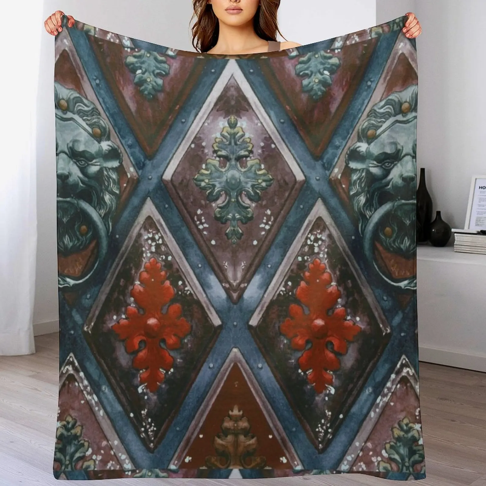 Innsbruck Lion Doorknocker пледы для декоративного дивана тяжелые термоодеяла