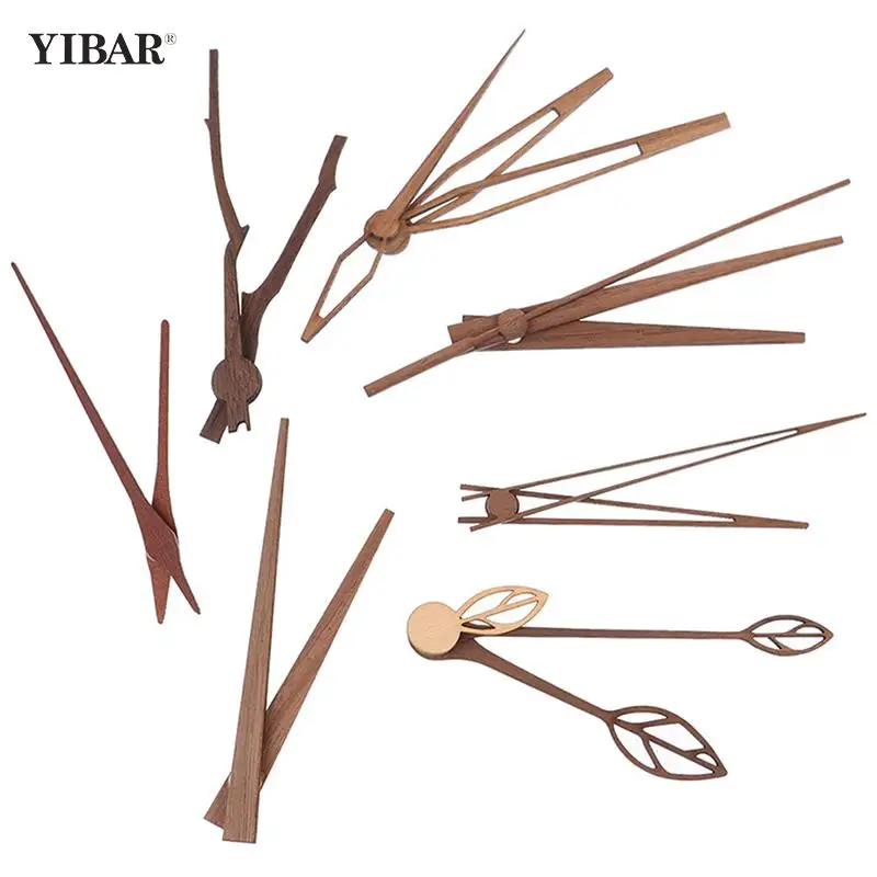 

1 set Wooden pointers DIY creative wall clock hands 10 12 inch clock Walnut wood needle Quartz Clock replace part Accessories