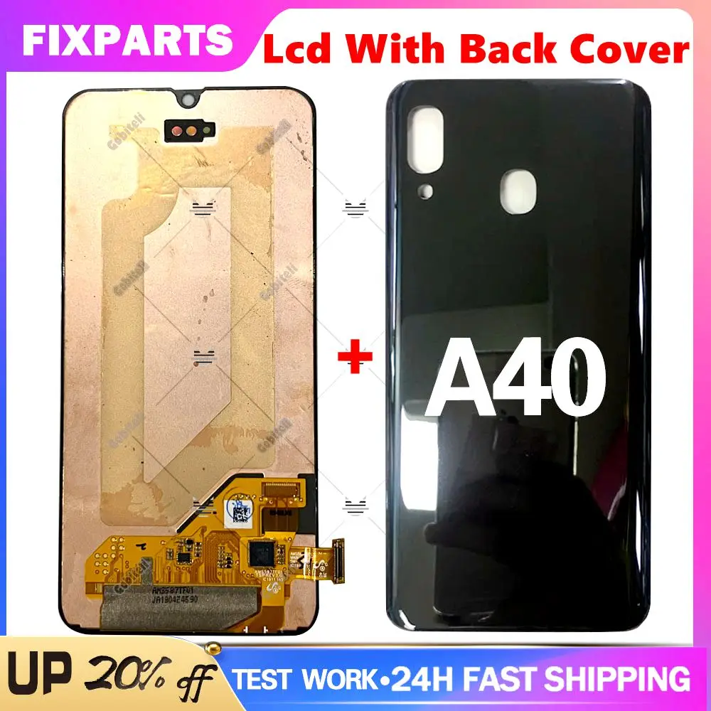 Оригинальный Super Amoled A40 2019 ЖК-дисплей с ожоговым эффектом для Samsung Galaxy A40 A405F ЖК-дисплей сенсорный экран дигитайзер Запасные части