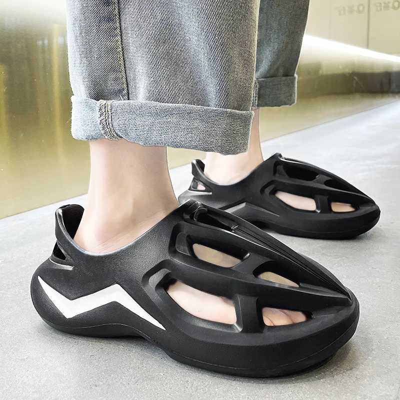 

Men Slipper EVA Cute Slides Sandals Summer Indoor Massage Outdoor Shoes Closed Toe Anti-Slip Fashion Designer