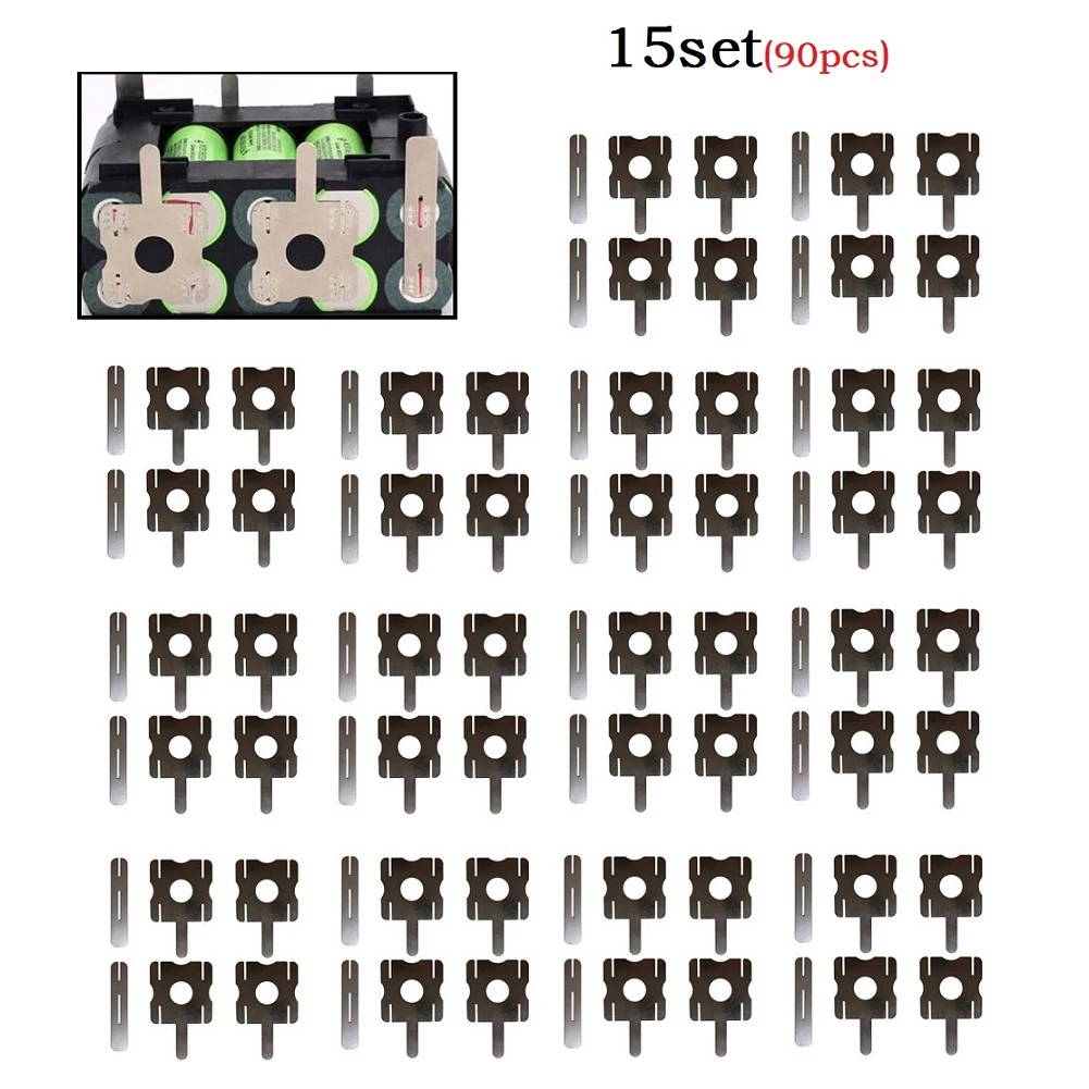 

Durable Nickel Strip Accessories 15set(total 90pcs) 26*22mm 90PCS Good Welding Performance High Tensile Tension