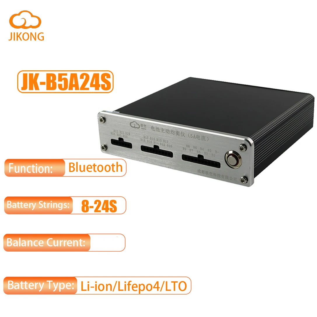

JK SMART BMS Lifepo4 Battery 8S 13S 16S 17S 24S 5A Supercapacitor Active Balance Board Li-Ion LTO 18650 Bluetooth Camping Jikong