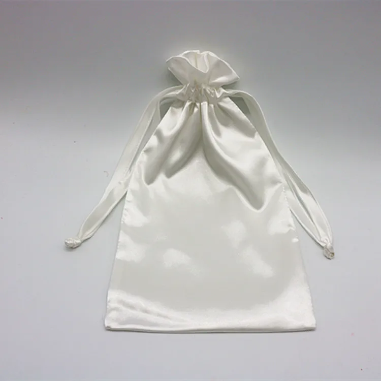

20PCS Satin Hair Bag Silk Drawstring Pouch Packaging Jewelry Shoe Underwear Eye-mask Storage Party Gift Bags Wrapping Print Logo