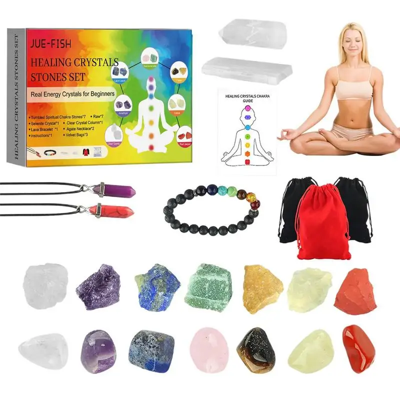 

Crystal Stones Set 19pcs Natural Energy Crystal Stone Crystals Set For Beginners Natural Crystals And Stones Christmas Crystal