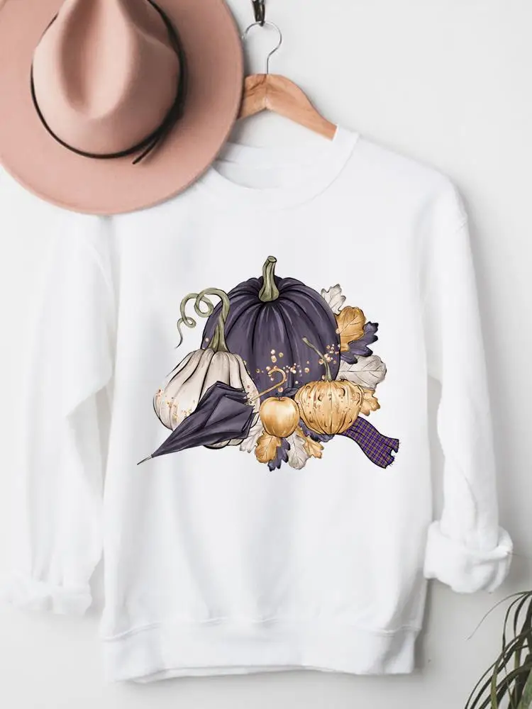 

Festival Clothes Fashion Autumn Fall Women Thanksgiving Flower Floral Cute 90s Halloween Female Graphic Pullovers Sweatshirts