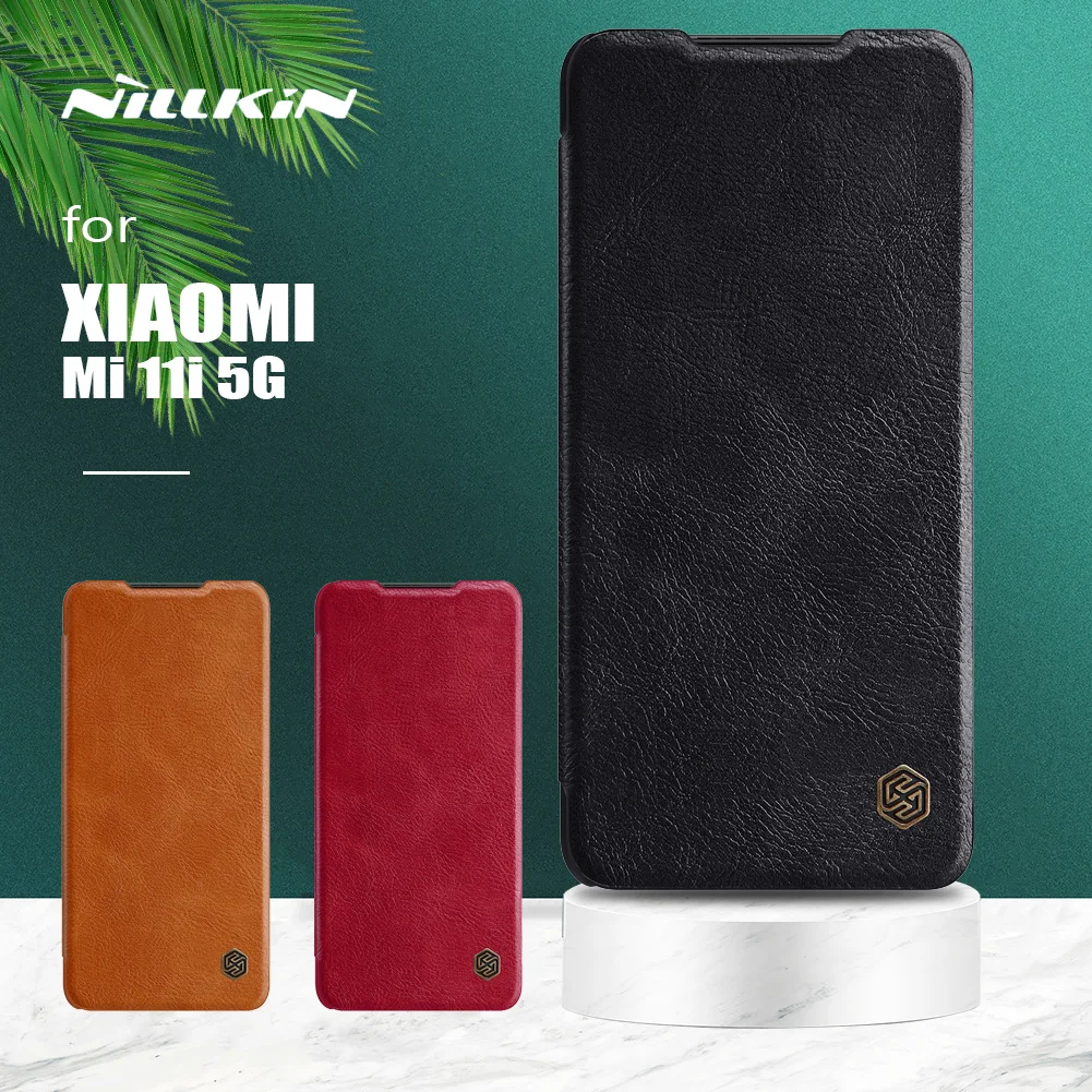 

Флип-чехол для Xiaomi Mi 11i, кожаный чехол с отделением для карт