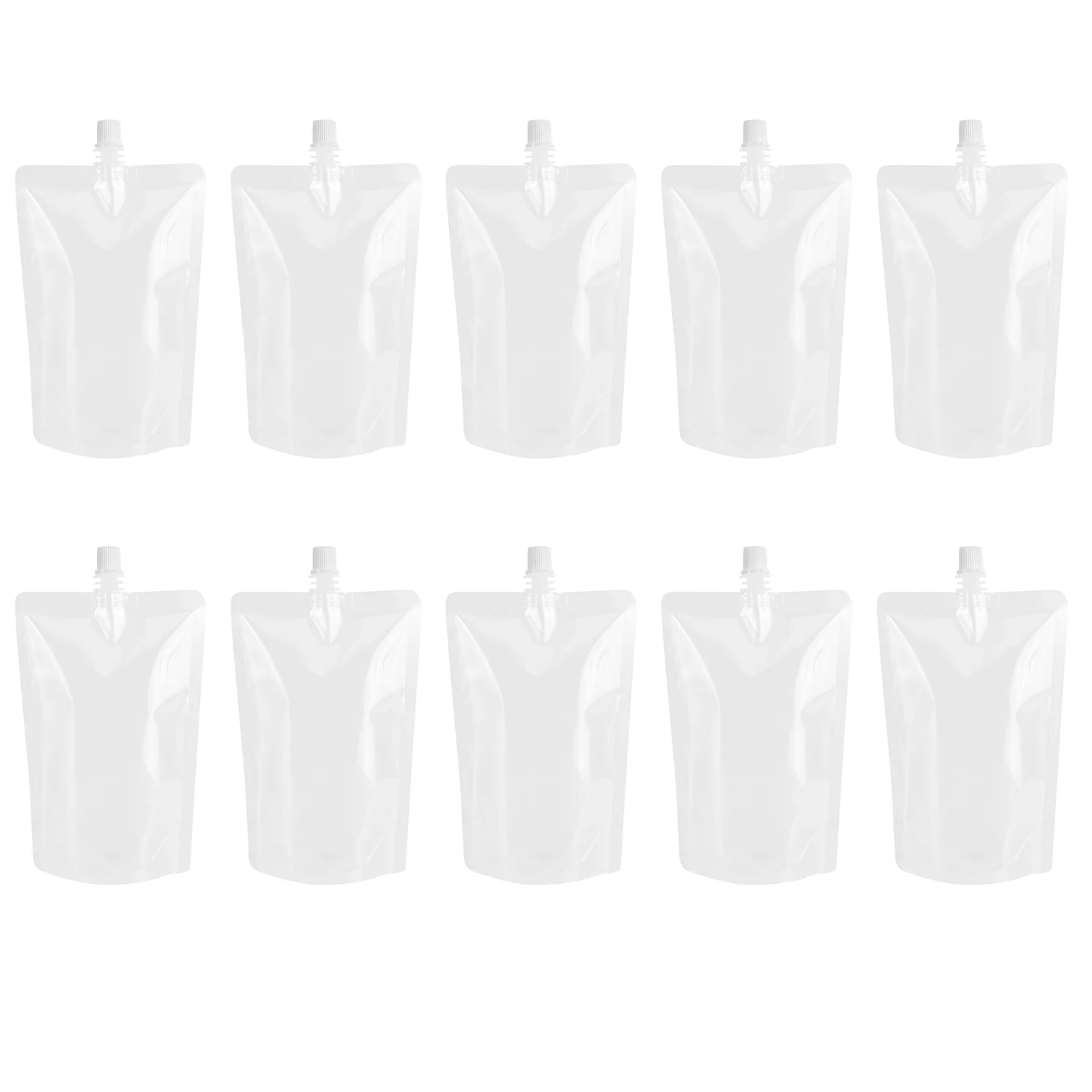 

50 Pcs Clear Plastic Containers Juice Bag Travel Collapsible Water Bottles Traveling
