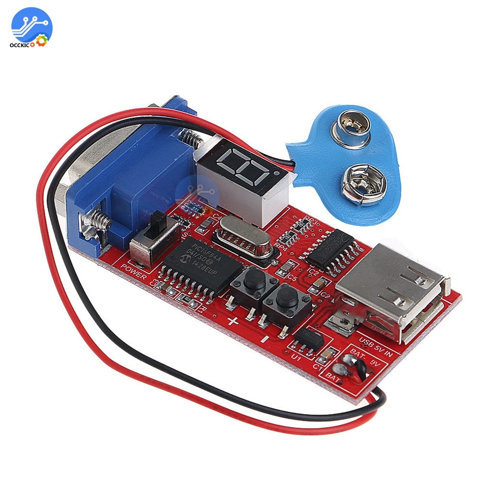 

Генератор сигналов VGA с ЖК-дисплеем, тестер с 15 выходами сигнала HD15F VGA / XGA RGBHV, питание от USB или постоянного тока 9 в