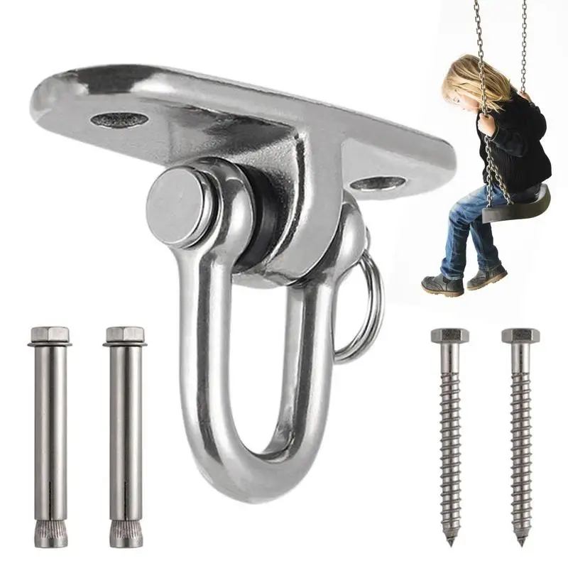 

Swingset Brackets | 304 Stainless Steel Heavy Duty Swing Hangers for Swing | 360 Rotating Swingset Hardware Hooks for Porch Pati