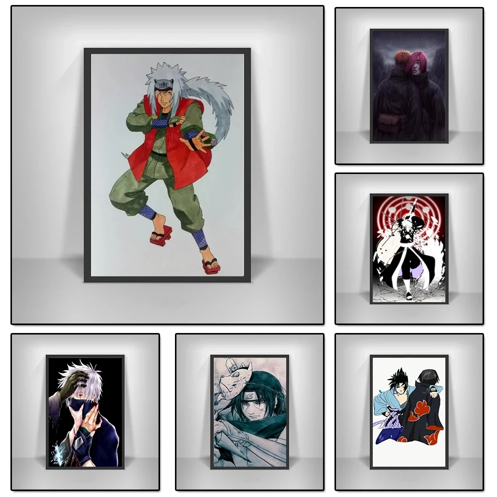 

New Classic Retro Naruto Anime Canvas Figure Poster Sticker Wall Art Living Room Bedroom Background Picture Mural Kid Gift