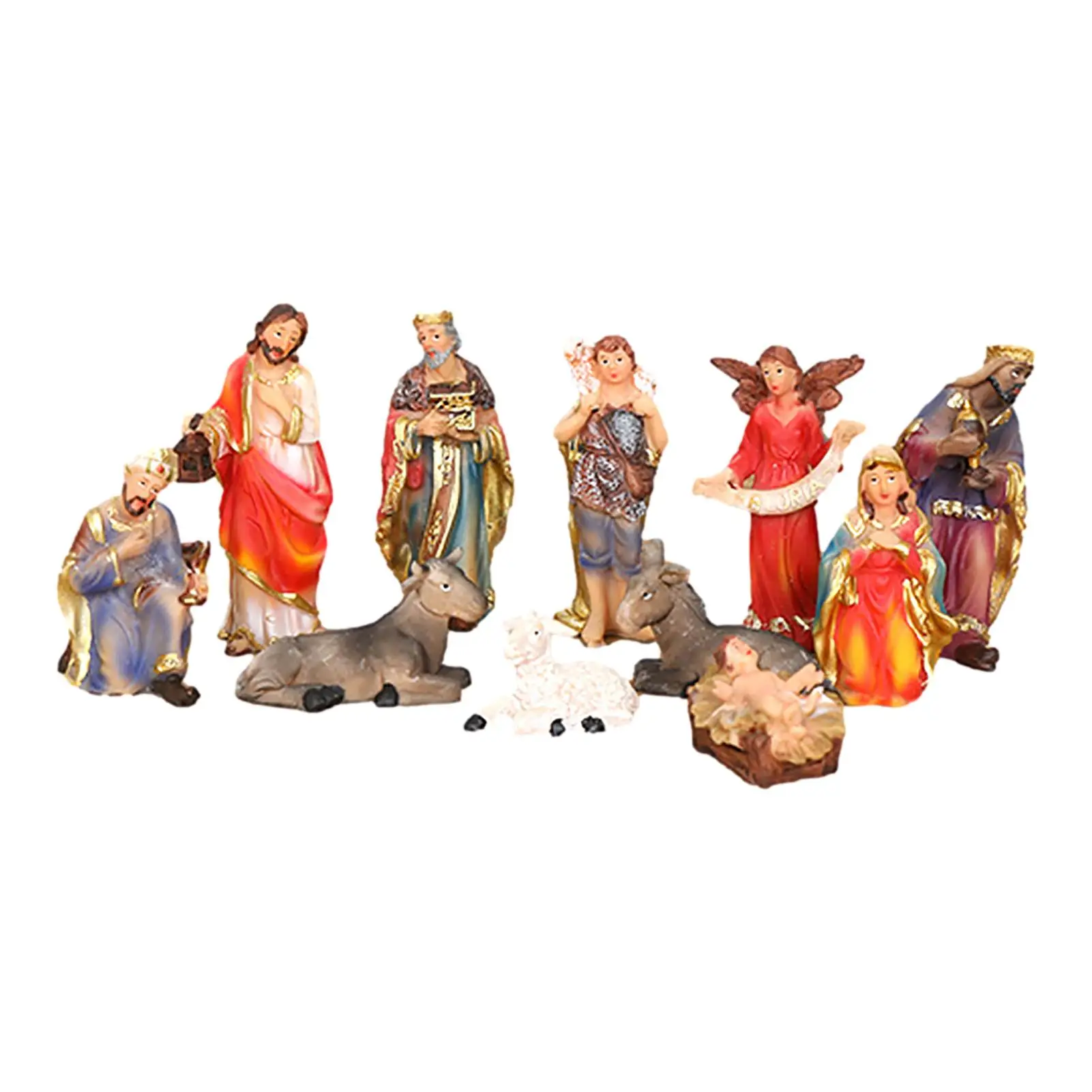 

Полимерная подвеска с Иисусом, украшение для сцены рождения, скульптурные фигурки ручной росписи, используемые Вечерние