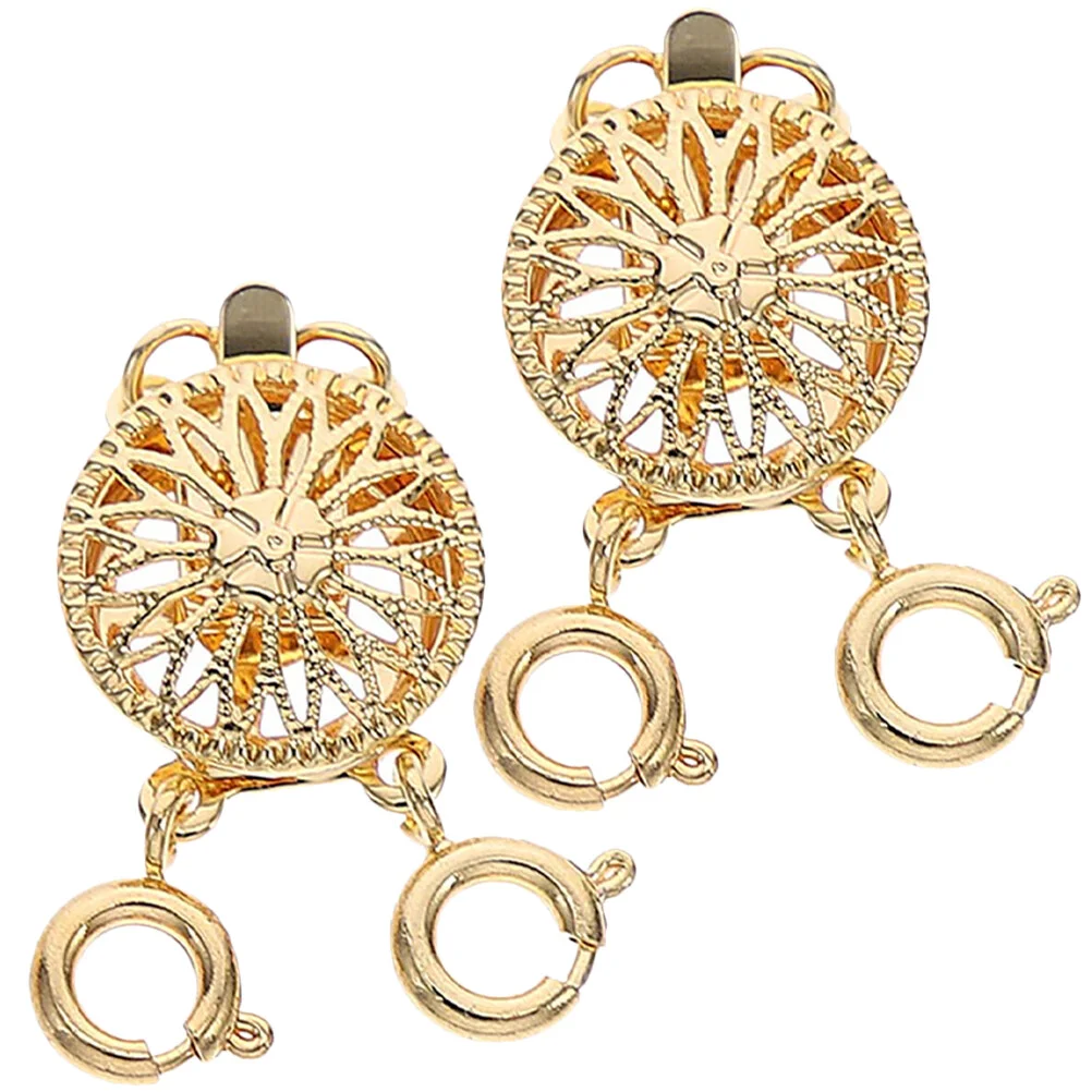 2 Pcs Materials Necklace Layering Separator Jewelry Connector Sunflower Multi Clasp Copper Detangler